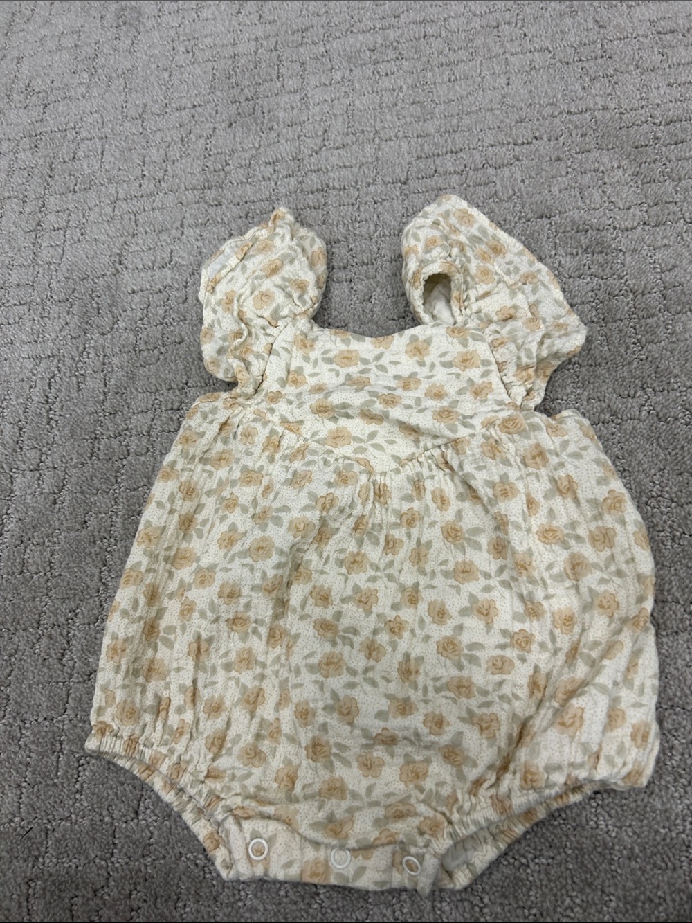 Rylee + Cru Cream Floral Baby One-Piece